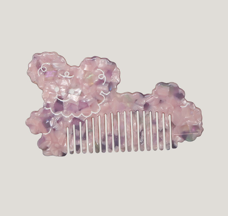 Pink Iridescent Cloud Hair Comb